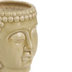 HOMLA Oslonka Na Doniczke Makadi Budda Bezowa 16X16X17 Cm