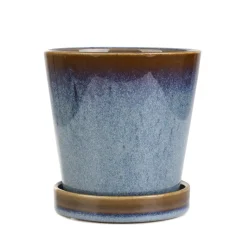 HOMLA Oslonka Na Doniczke Maya Z Podstawka Niebieska 13,6X13,6X13,6 Cm Discount