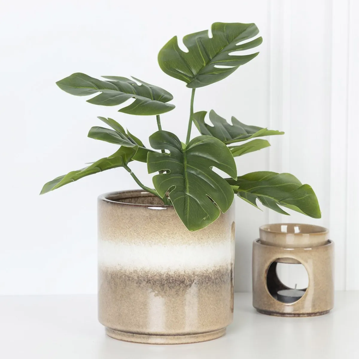 HOMLA Oslonka Soleto Ceramiczna Bezowa 15X15X15 Cm Bezowy Best