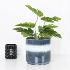 HOMLA Oslonka Soleto Ceramiczna Granatowa 15X15X15 Cm Granatowy New