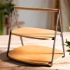 HOMLA Patera Bambou Bambusowa 2 Poziomowa 25X28 Cm Discount