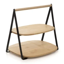 HOMLA Patera Bambou Bambusowa 2 Poziomowa 25X28 Cm Discount