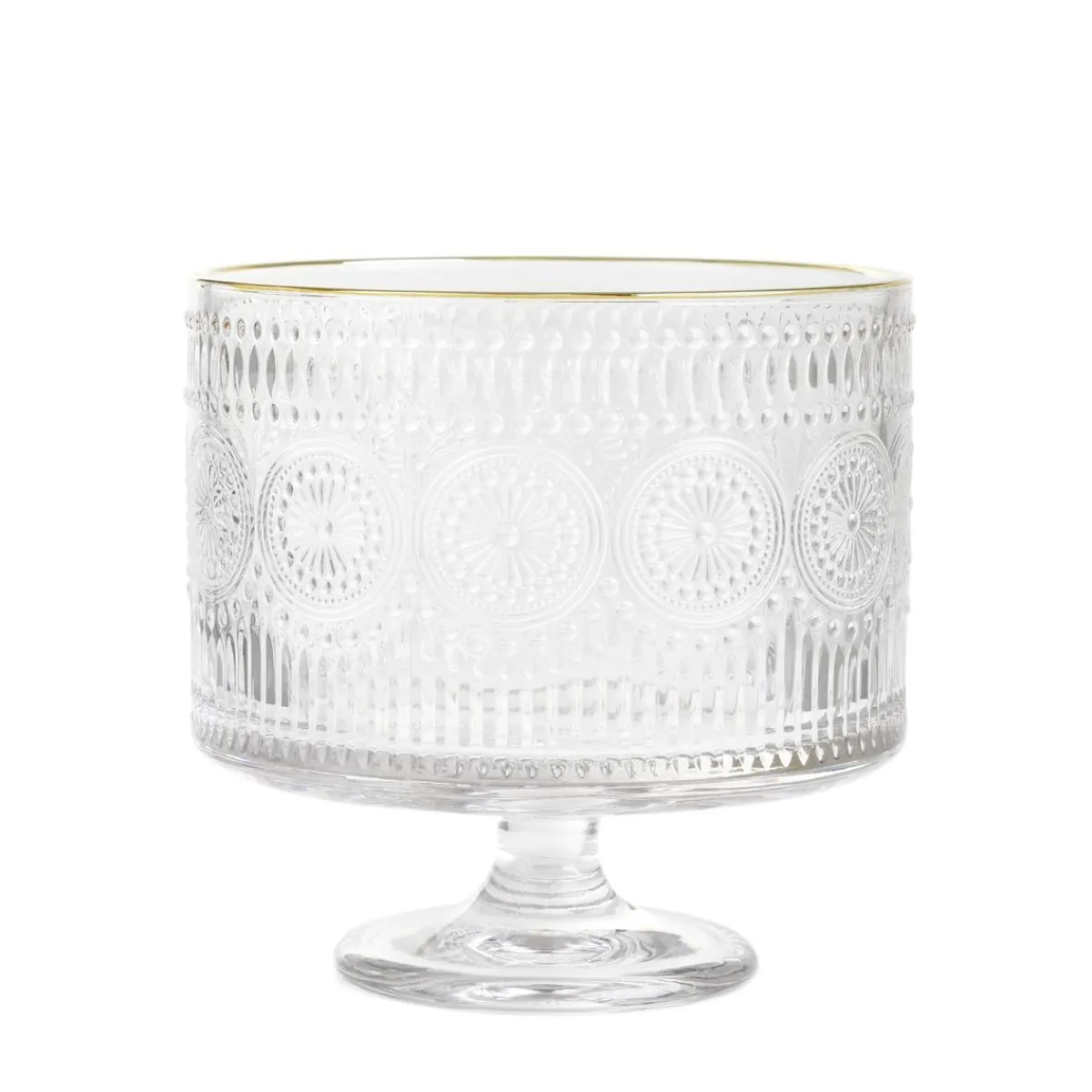 HOMLA Patera Barrel Szklana We Wzory 20X20 Cm Outlet