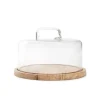 HOMLA Patera Wood Colony Okragla Ze Szklanym Kloszem 25X16 Cm Outlet