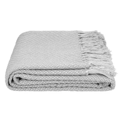HOMLA Pled Morris Z Fredzlami 130X170 Cm Szary Best