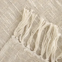 HOMLA Pled Nori Bawelniany Z Bezowym Wzorem 130X170 Cm Clearance