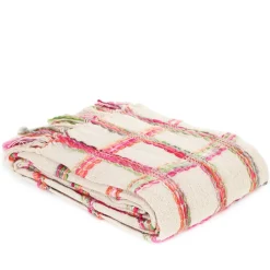 HOMLA Pled Tanis Z Kolorowymi Nitkami 130X170 Cm Nadruk Sale