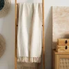 HOMLA Pled Vaffel Z Fredzlami Naturalny 130X170 Cm Ecru New