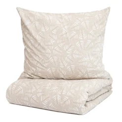 HOMLA Pościel Coraline Bawelniana Bezowa W Liscie 200X220 Cm Sale