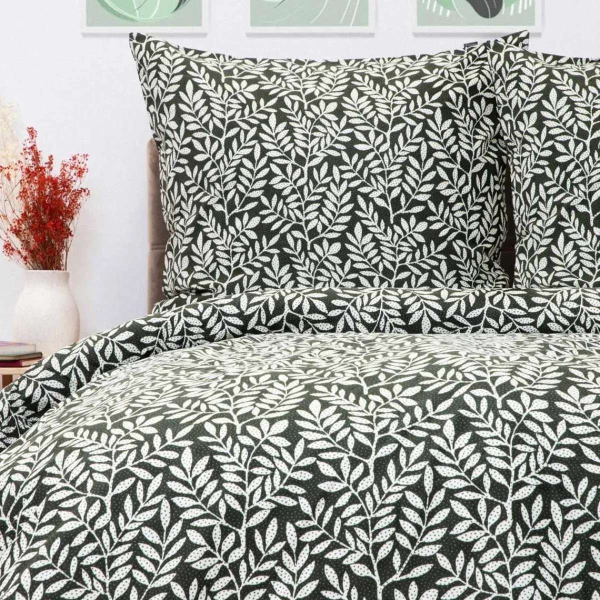 HOMLA Pościel Dessie Z Mikrofibry W Liscie 140X200 Cm + 1*70X80 Cm Discount