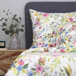 HOMLA Pościel Floral Z Mikrofibry W Kolorowe Kwiatki 160X200 Cm Wielokolorowy Sale