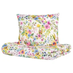 HOMLA Pościel Floral Z Mikrofibry W Kolorowe Kwiatki 160X200 Cm Wielokolorowy Sale