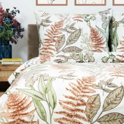 HOMLA Pościel Fougere Satynowa W Liscie 160X200 Cm Wielokolorowy Discount