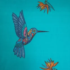 HOMLA Pościel Frida Kahlo Z Mikrofibry Turkusowa W Kolibry 200X220 Cm New