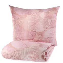 HOMLA Pościel Gallo Z Mikrofibry Rozowa W Liscie 140X200 Cm + 1*70X80 Cm Sale