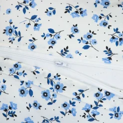 HOMLA Pościel Melanie Bawelniana Z Falbanka W Niebieskie Kwiaty 160X200 Cm Discount