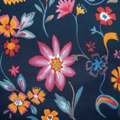 HOMLA Pościel Vabel Z Mikrofibry Granatowa W Liscie I Kwiaty 140X200 Cm + 1*70X80 Cm Outlet
