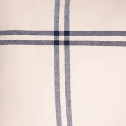 HOMLA Pościel Vella Flanelowa Niebiesko-Bezowa W Krate 200X220 Cm + 2 X 50X60 Cm