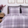 HOMLA Pościel Vella Flanelowa W Szara Krate 160X200 Cm + 1 X 50X60 Cm Sale