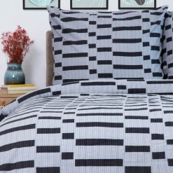 HOMLA Pościel Viviette Bawelniana Szaro-Czarna 140X200 Cm + 1*70X80 Cm Outlet
