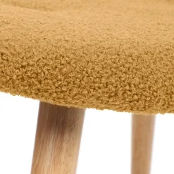 HOMLA PodNożek Moss Teddy Boucle W Tkaninie Teddy Musztardowy 61X41X38 Cm Discount