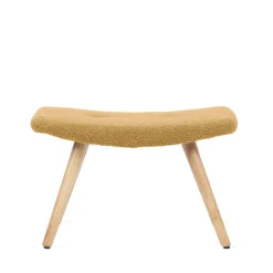 HOMLA PodNożek Moss Teddy Boucle W Tkaninie Teddy Musztardowy 61X41X38 Cm Discount