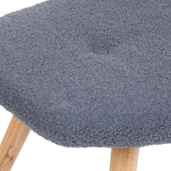 HOMLA PodNożek Moss Teddy Boucle W Tkaninie Teddy Granatowy 61X41X38 Cm Discount