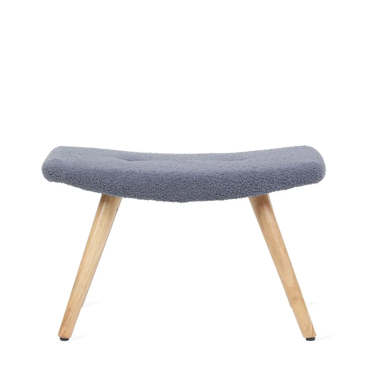 HOMLA PodNożek Moss Teddy Boucle W Tkaninie Teddy Granatowy 61X41X38 Cm Discount