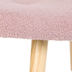 HOMLA PodNożek Moss Teddy Boucle W Tkaninie Teddy 61X41X38 Cm Rozowy Sale