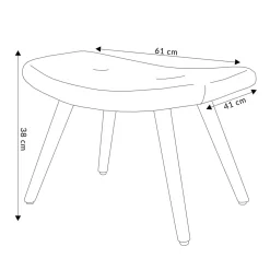 HOMLA PodNożek Moss Welurowy 61X41X38 Cm Rozowy Best