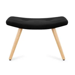 HOMLA PodNożek Moss Welurowy 61X41X38 Cm Czarny