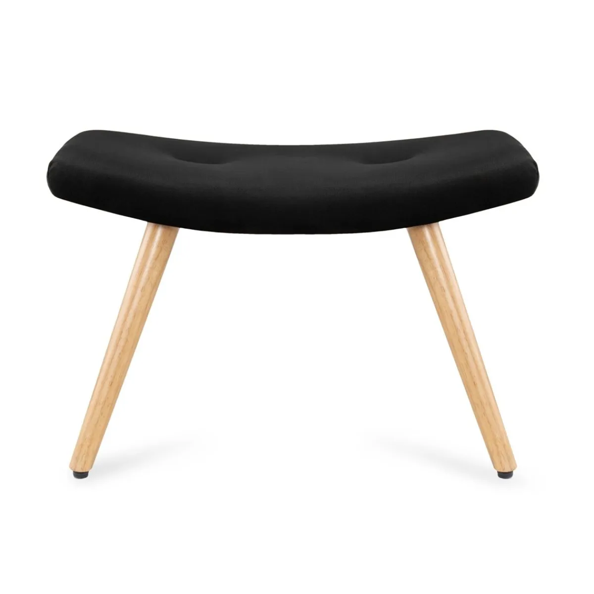 HOMLA PodNożek Moss Welurowy 61X41X38 Cm Czarny