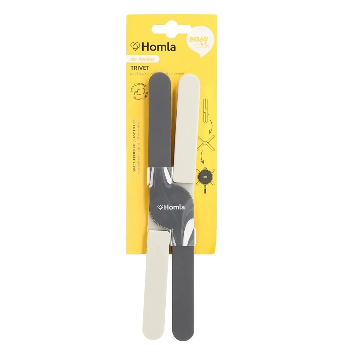 HOMLA Podstawka Easy Cook Pod Gorace Naczyńie Skladana Szara 20X3 Cm Szary Best