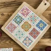 HOMLA Podstawka Ethnic Deska Drewniana Mozaika 20X20Cm Online