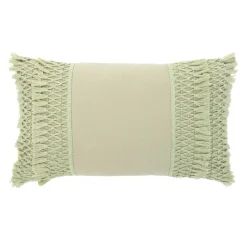 HOMLA Poduszka Doel Pistacjowa Z Fredzlami 30X50 Cm Clearance
