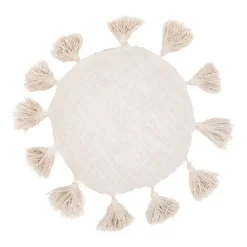 HOMLA Poduszka Tonne Okragla Bawelniana Z Fredzlami 40 Cm Clearance