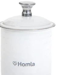HOMLA Pojemnik Casay Bialy Z Pokrywka 7X8,5 Cm Discount