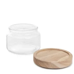 HOMLA Pojemnik Nesta Na Waciki Z Bambusowa Pokrywka 10X10X7,5Cm Online