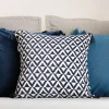 HOMLA Poszewka Altara W Romby Z Fredzlami Granatowa 45X45 Cm Wielokolorowy Clearance