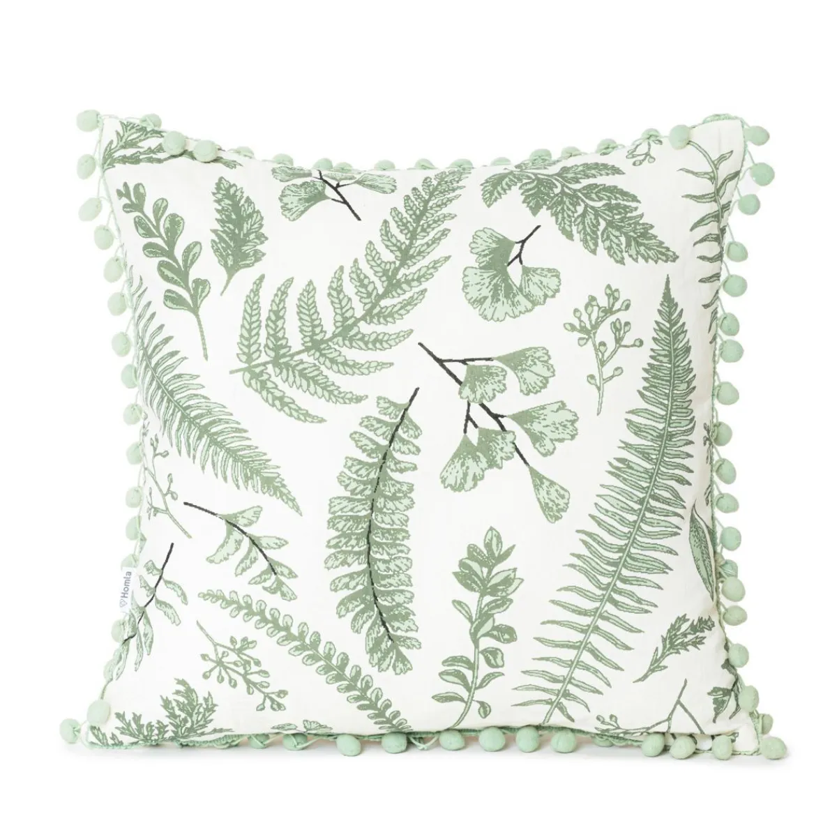 HOMLA Poszewka Ervas Ecru Z Motywem Roslinnym 45X45 Cm Wielokolorowy Outlet