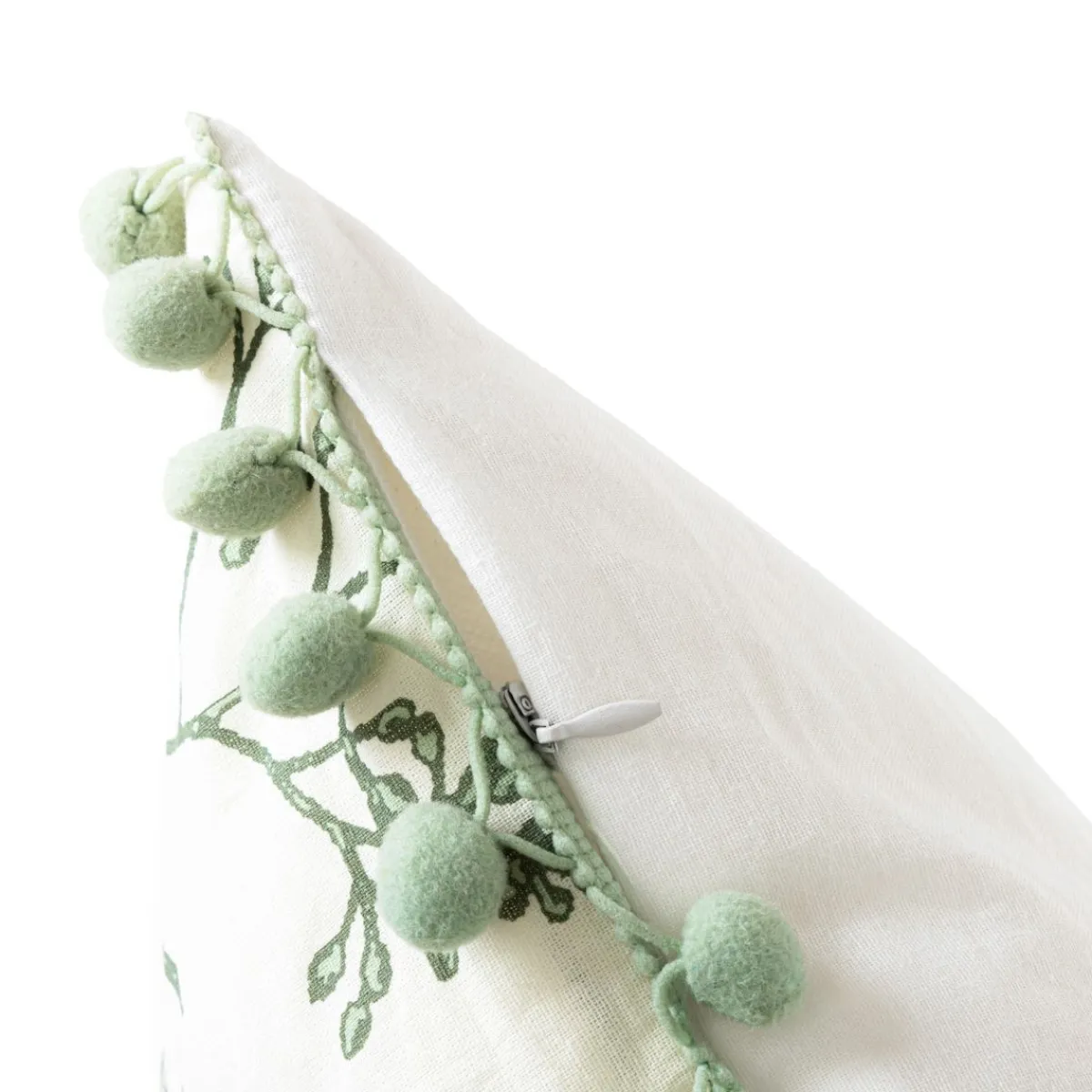 HOMLA Poszewka Ervas Ecru Z Motywem Roslinnym 45X45 Cm Wielokolorowy Outlet