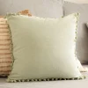 HOMLA Poszewka Eslov Pistacjowa Z Pomponami 45X45 Cm Zielony New