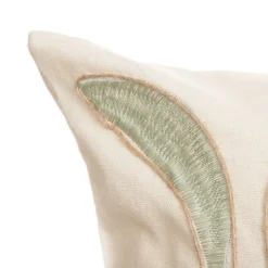 HOMLA Poszewka Freja W Wyszywane Liscie Bezowa 45X45 Cm Wielokolorowy New