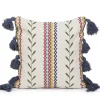 HOMLA Poszewka Miris W Kolorowe Pasy Z Fredzlami 45X45 Cm New