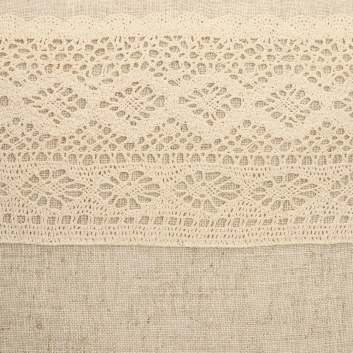 HOMLA Poszewka Renda Bezowa Z Koronka 45X45 Cm Naturalny Sale