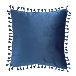 HOMLA Poszewka Urda Granatowa Z Fredzlami 45X45 Cm Granatowy