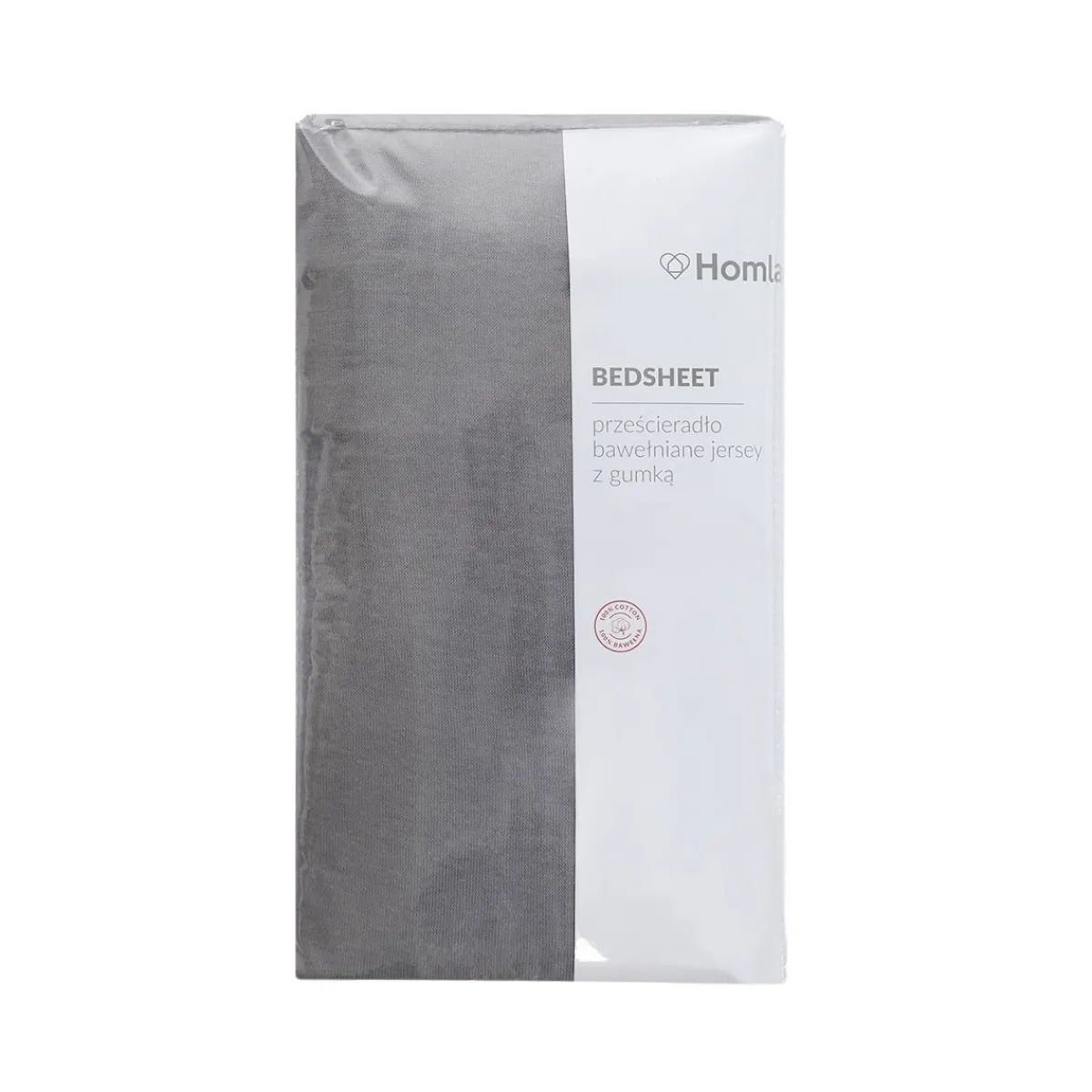 HOMLA Przescieradlo Claire Jersey Szare 90X200 Cm Szary Hot