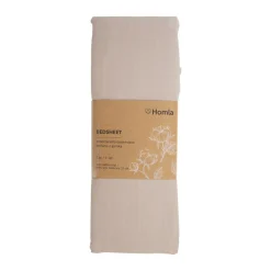 HOMLA Przescieradlo Lauko Renforce Bezowe 90X200 Cm Bezowy Outlet