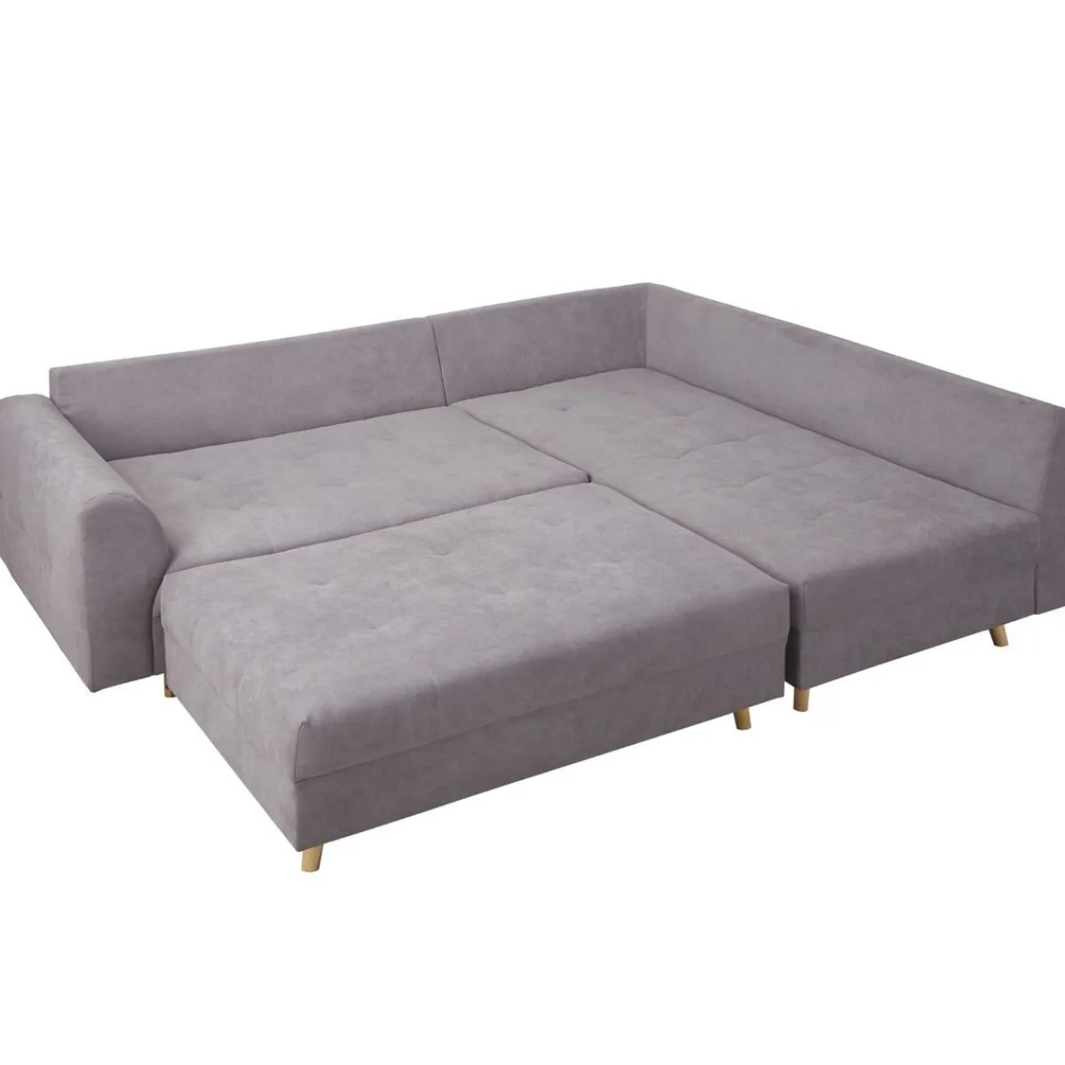 HOMLA Pufa Do Naroznika Szara Semi 120X70X40 Cm All 999400 Szary New