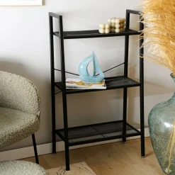 HOMLA Regal Malmi Metalowy 60X35X101,5 Cm Czarny Discount